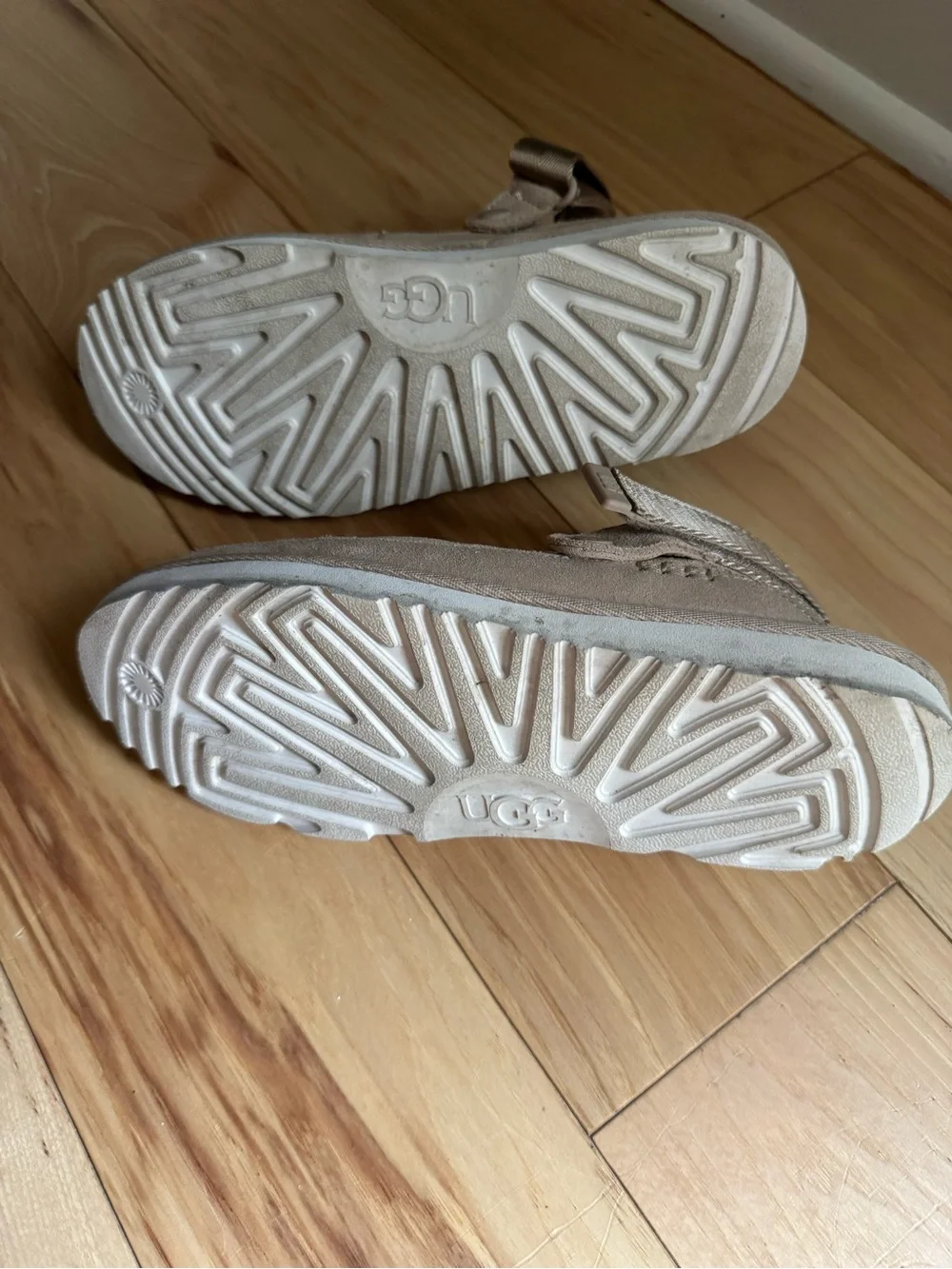Ugg Suede Slip-On Shoes in Light Tan